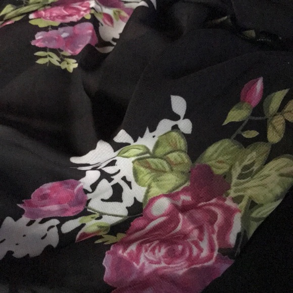 New! Black Floral Kimono - Picture 6 of 6